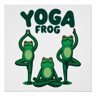 Poster Grenouilles de yoga