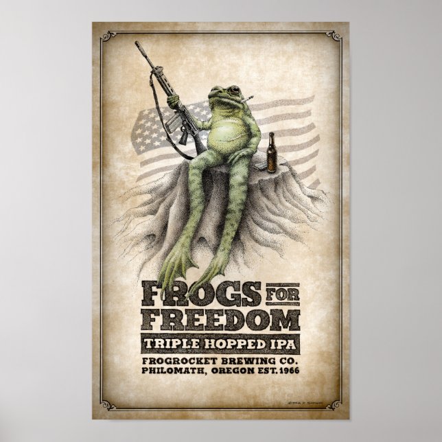Poster Grenouilles pour la liberté IPA à trois volets (Devant)