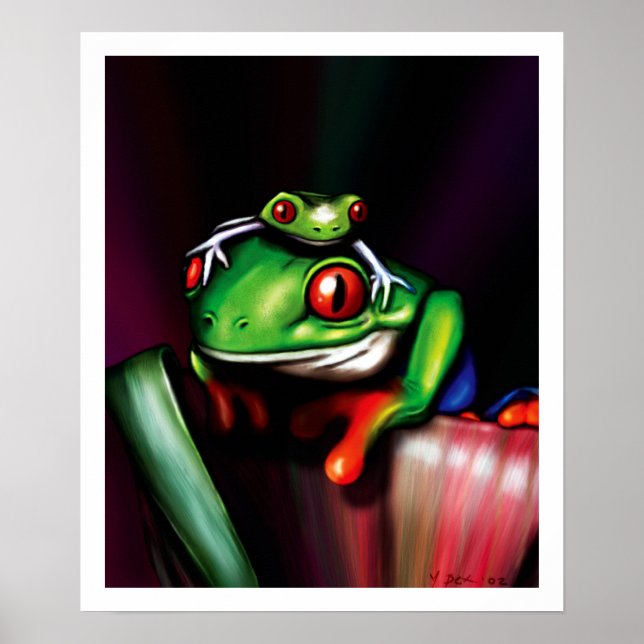 Poster Grenouilles rousses (Devant)