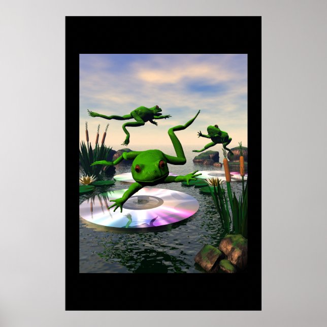 Poster Grenouilles Sauter sur CD Lily Pads (Devant)