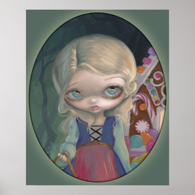 Poster Gretel ART IMPRIMER grand oeil sourcils froncés Ha (Devant)
