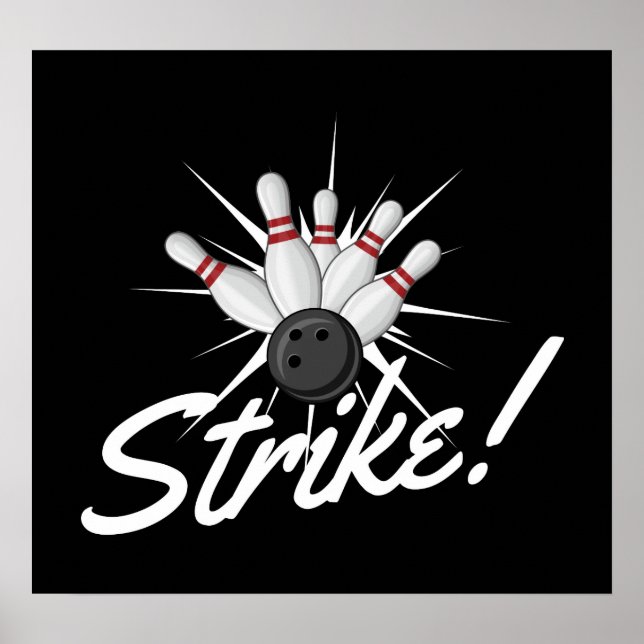 Poster grève de bowling ! (Devant)