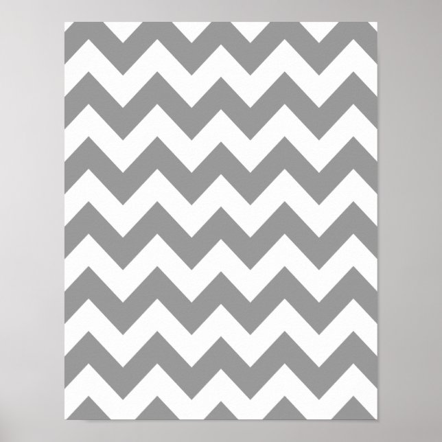Poster Grey Bold Chevron (Devant)