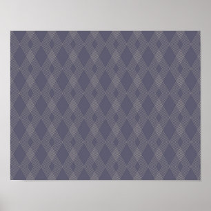 Poster Grey, cool, trendy, simple, modern zig zag pattern