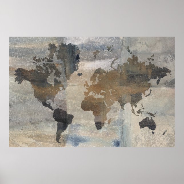 Poster Grey Stone Map (Devant)