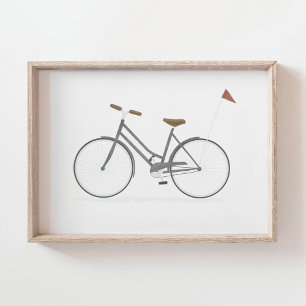 Poster Grey Vintage Vélo
