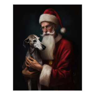 Poster Greyhound avec Noël Festif du Père Noël