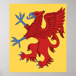 Poster Griffin rampant de gueules