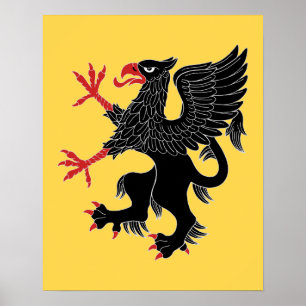 Poster Griffin Rampant Sable