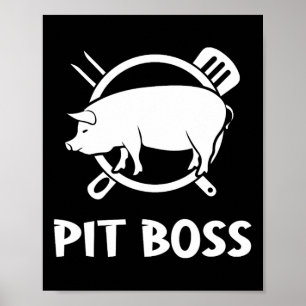 Poster Grill Fumeur Pit Boss Amoureux de la Viande BBQ Gr