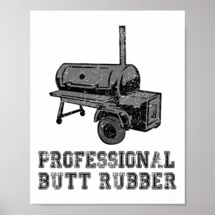 Poster Grillades, Barbecue, Fumeur, Bouton professionnel 