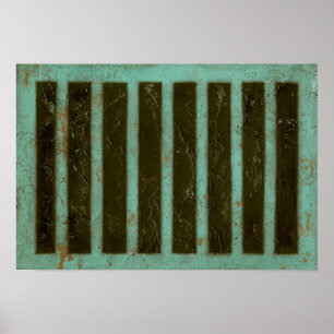 Poster Grille contemporaine d'air de turquoise