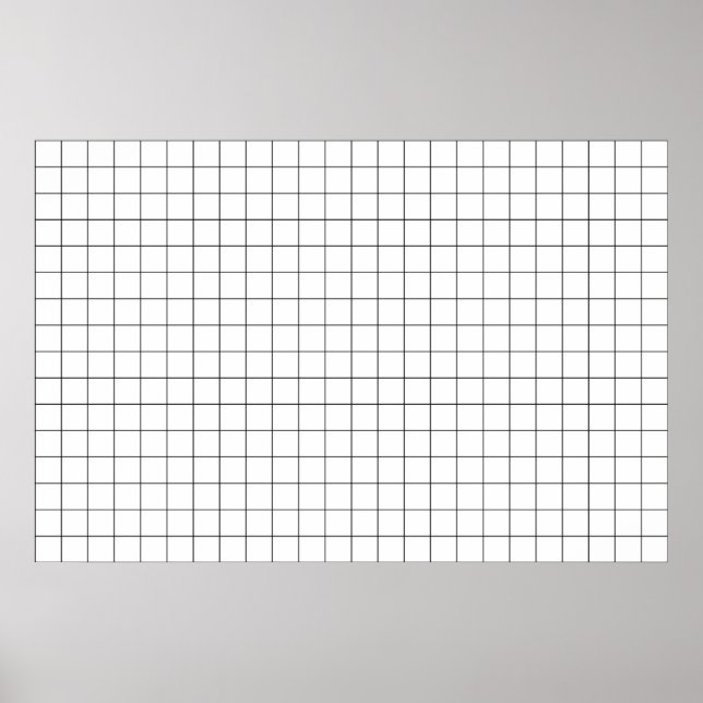 Poster Grille de déformation de lentilles simples (Devant)