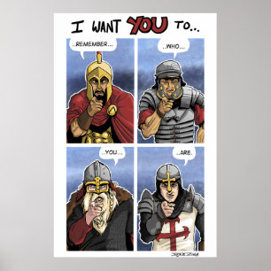 Poster Grille des guerriers occidentaux