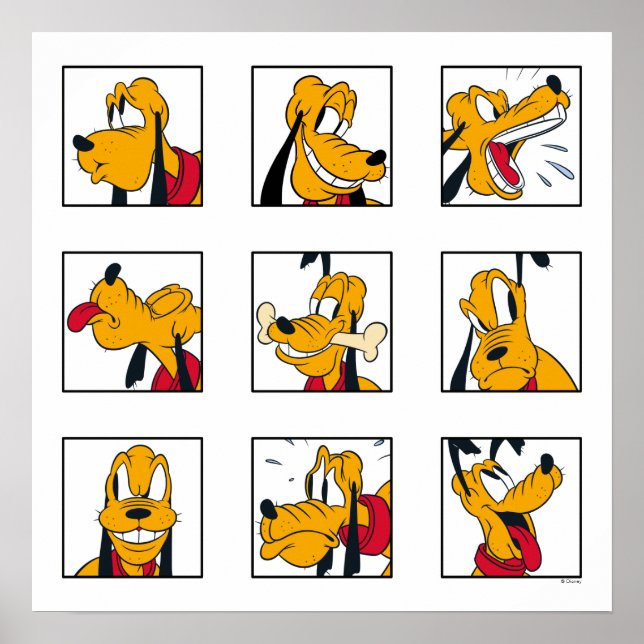 Poster Grille d'expression de Pluton (Devant)