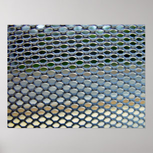 Poster Grille en acier inoxydable