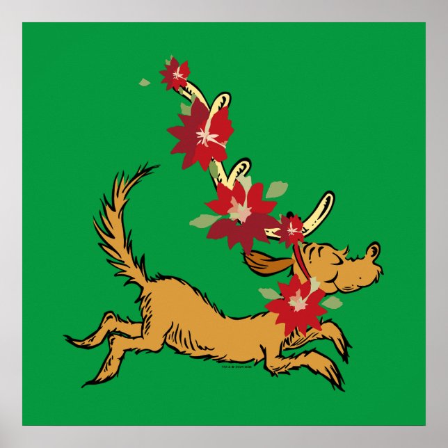 Poster Grille | Max Christmas Pointsettia (Devant)