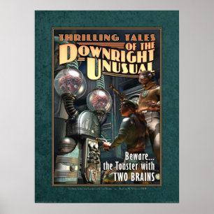 Poster Grille-pain avec l'affiche de DEUX CERVEAUX