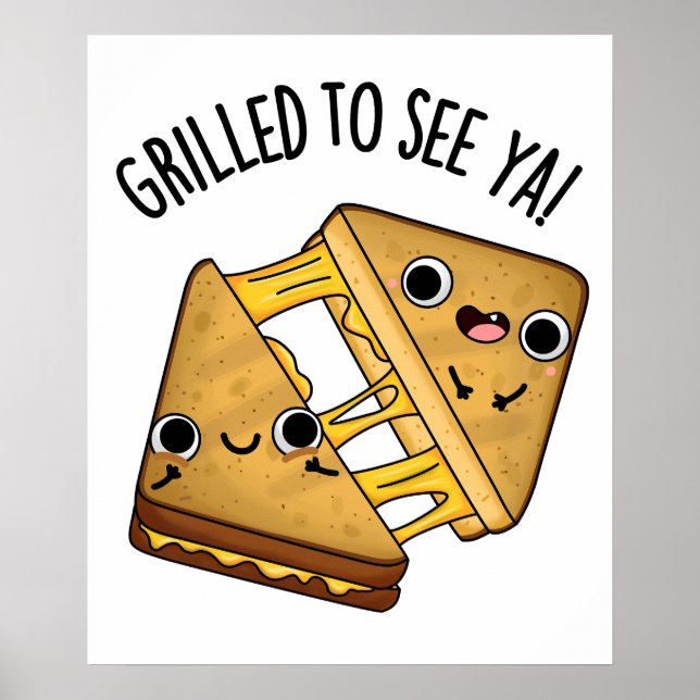 Poster Grillé Pour Voir Ya Funny Puns De Nourriture (Devant)