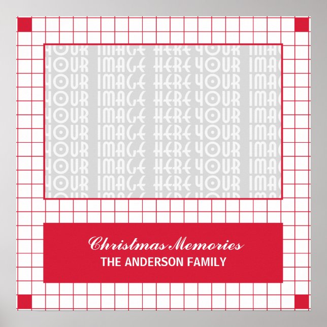 Poster Grille rouge (Devant)