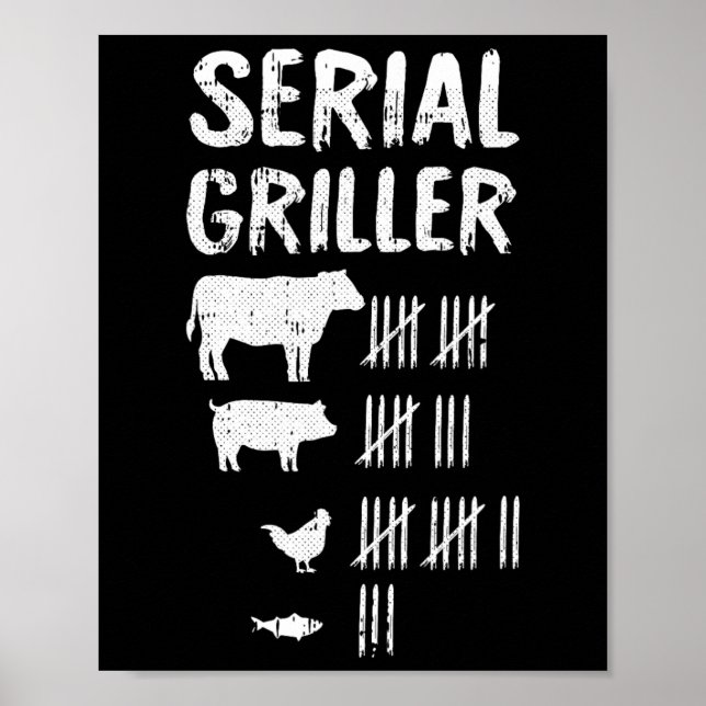 Poster Griller série Fête des pères Funny Grill Grill Bb (Devant)