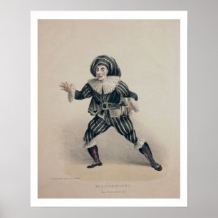 Poster Grimaldi comme Scaramouche, du Commedia dell'Ar