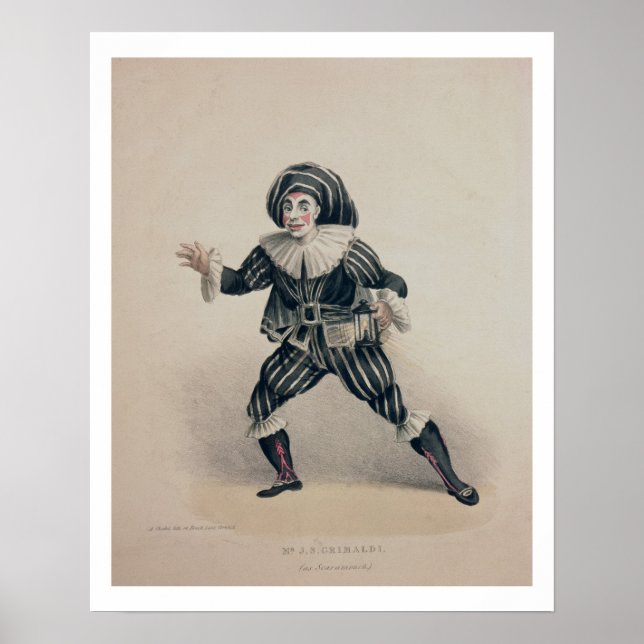 Poster Grimaldi comme Scaramouche, du Commedia dell'Ar (Devant)
