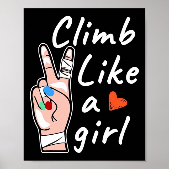 Poster Grimpe comme une fille, Escalade de bloc  (Devant)