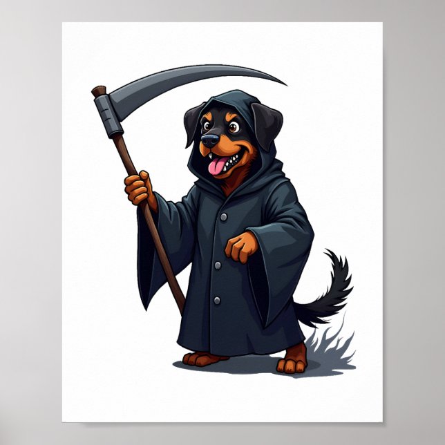 Poster Grimper Reaper Rottweiler Chien (Devant)