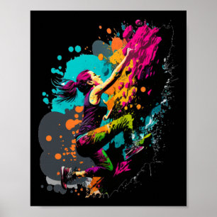 Poster Grimpeur Intérieur d'escalade de mur Bouldering Cl
