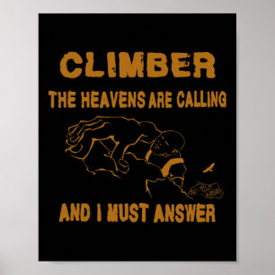Poster Grimpeur libre Cragsman Escalade Alpiniste 