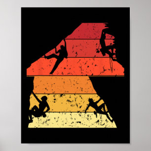 Poster Grimpeurs de rochers Escalade de blocs Sports extr