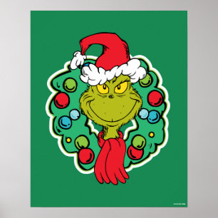 Poster Grinch   Couronne de Noël