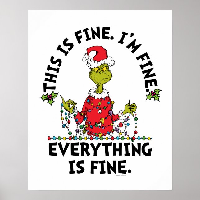 Poster Grinch | Everything is Fine (Devant)