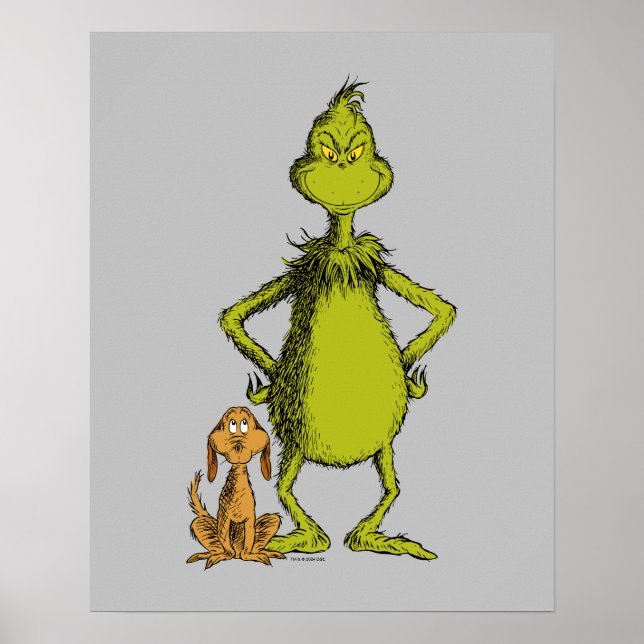 Poster Grinch | posture de Max et Grinch (Devant)