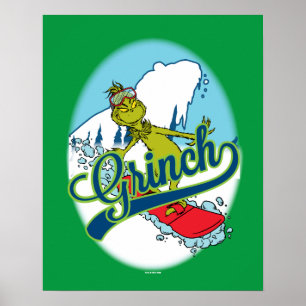 Poster Grinch Snowboard