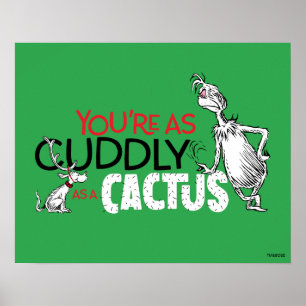 Poster Grinch Tu es aussi câlin qu'un cactus