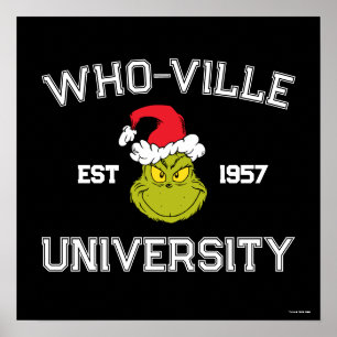 Poster Grinch   Université de Who-ville Établie en 1957