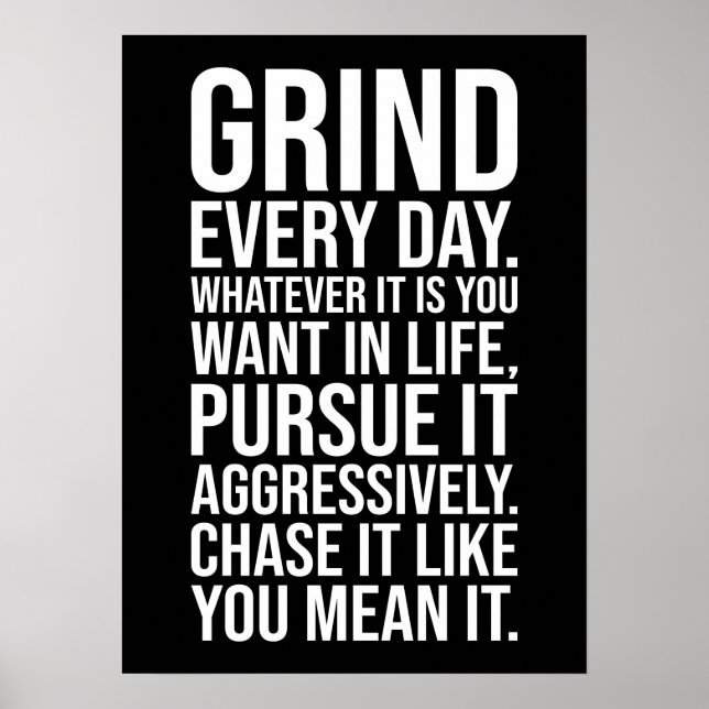Poster Grind Every Day - Motivational (Devant)