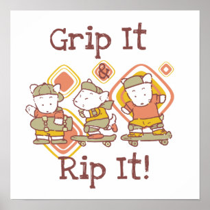 Poster Grip It et Rip It Skateboard