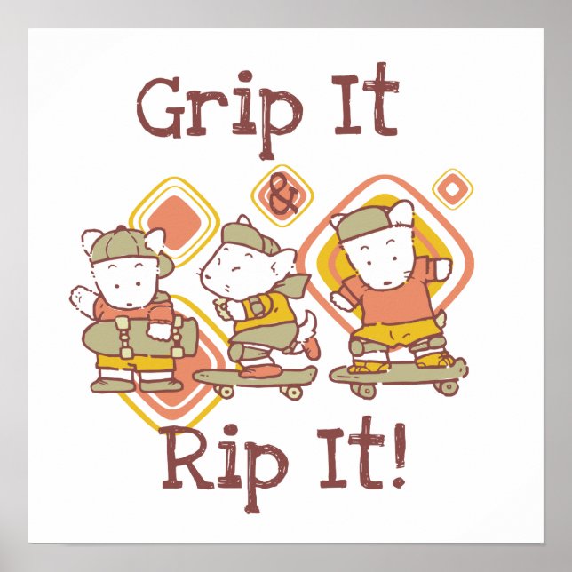 Poster Grip It et Rip It Skateboard (Devant)