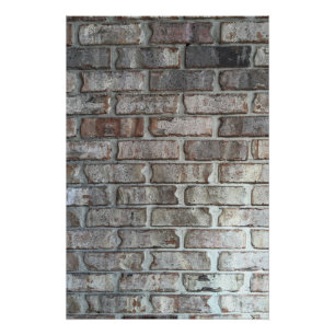 Poster Gris Brick Wall Grunge Bricks Arrière - plan Text