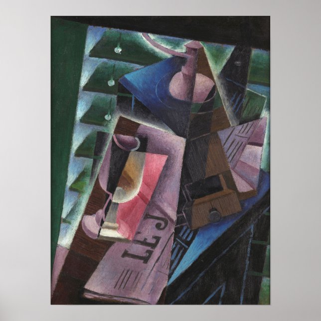 Poster Gris - Broyeur Et Verre De Café 1915 (Devant)