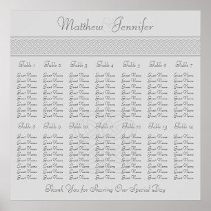 Poster Gris Céltic Noeud de Mariage