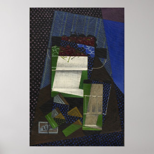 Poster Gris - Cerises (Devant)