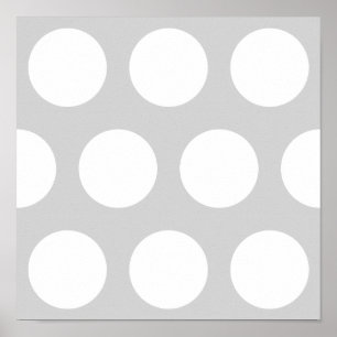 Poster Gris clair avec points