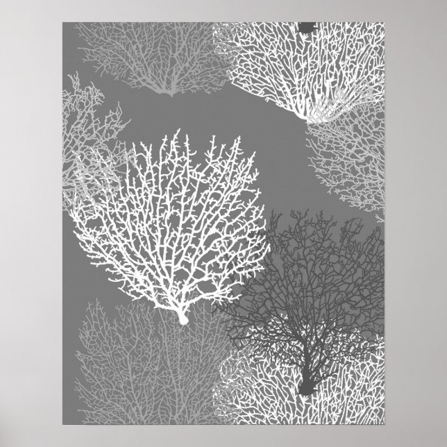 Poster Gris d'argent / Gris (Devant)