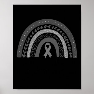 Poster Gris En Mai Rainbow Cerveau Cancer Tumeur