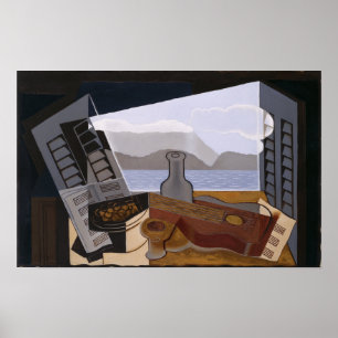 Poster Gris - La Fenêtre Ouverte