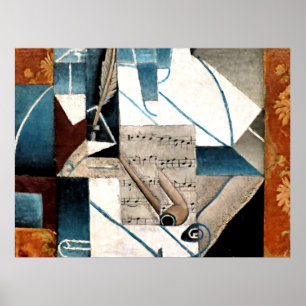 Poster Gris - Plume et Tuyau